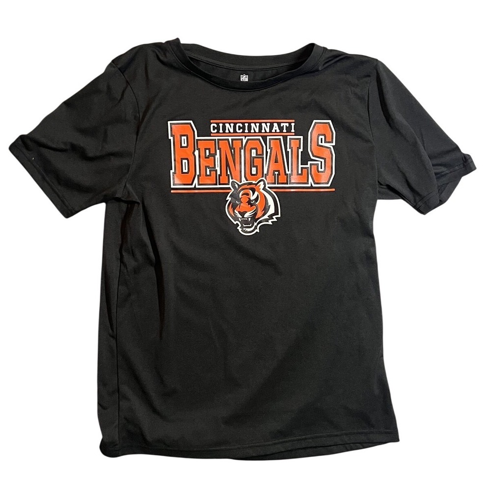 Cincinnati Bengals NFL Team Apparel T-Shirt Youth Size XXL (18) Black Short